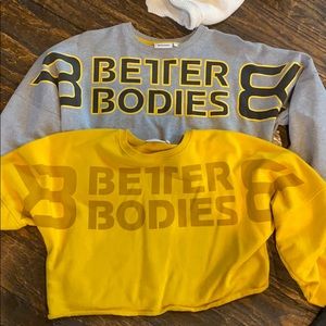 YELLOW BETTER BODIES - crop sweatshirts